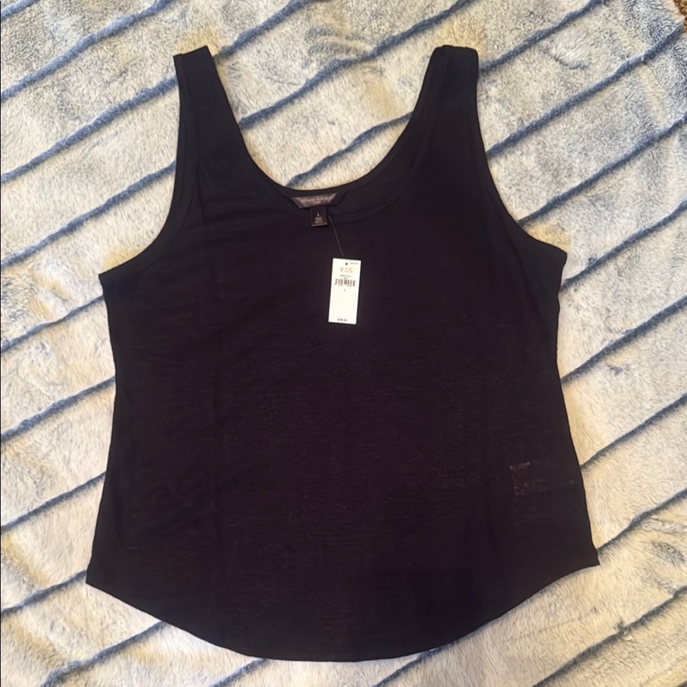 Banana Republic Women's Black Linen Top